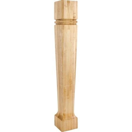 5 Wx5Dx35-1/2H Hard Maple Bullnose Tapered Post